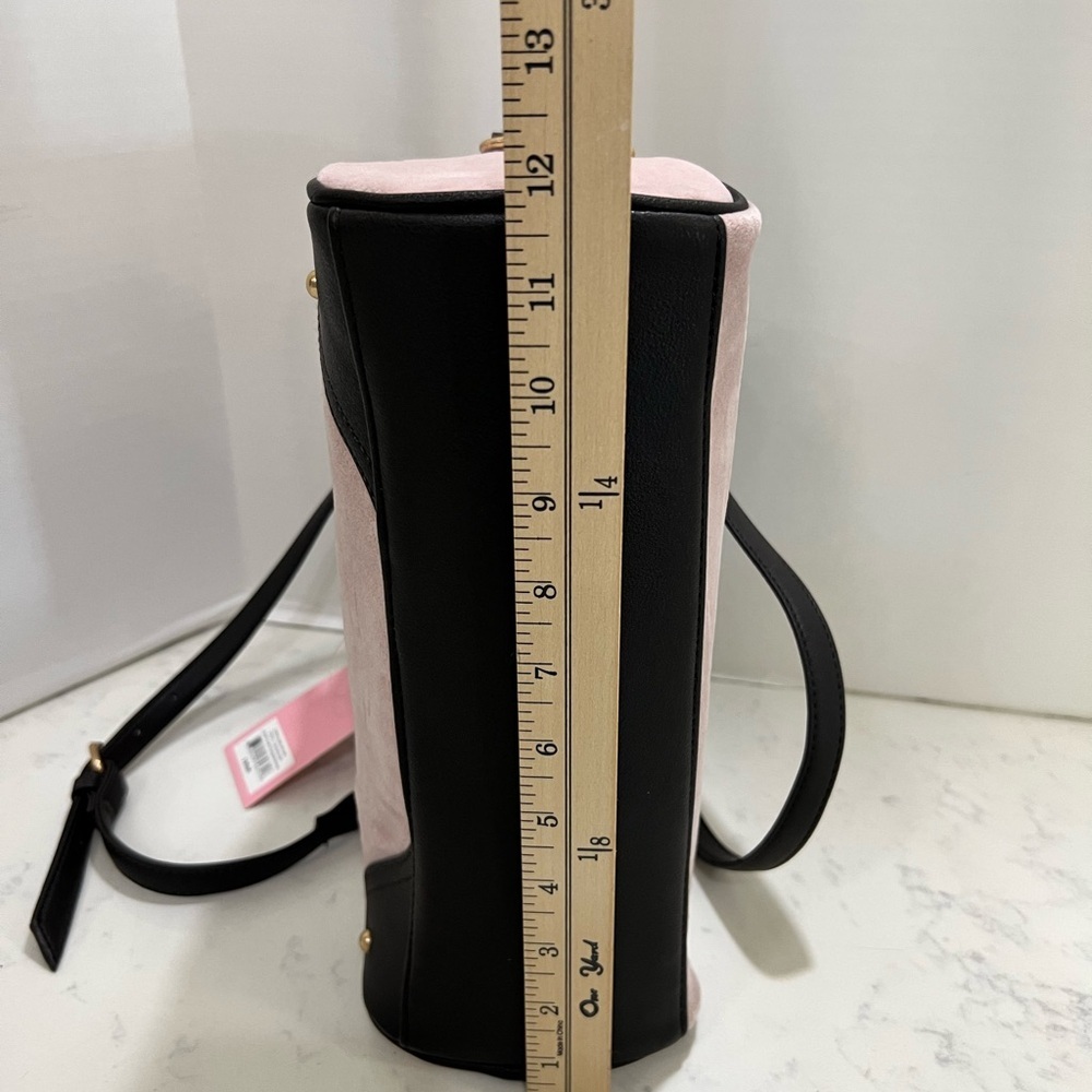JUICY COUTURE SOFT PINK SATCHEL WITH BLACK ACCENTS - Picture 10 of 13
